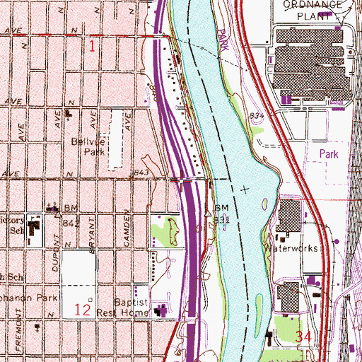 Topographic Map of Interchange 226, MN