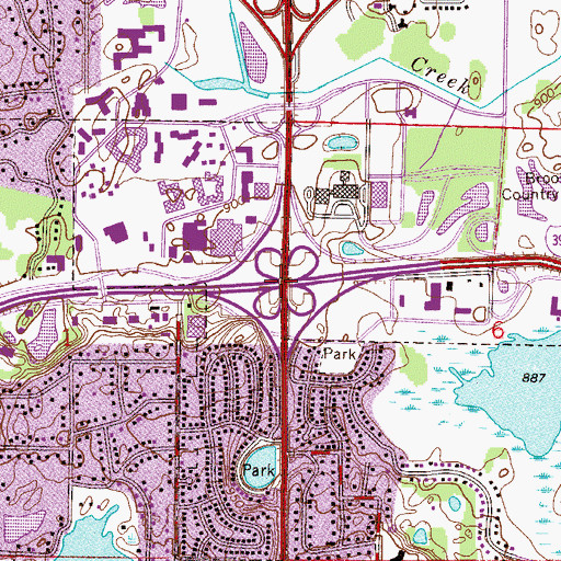 Topographic Map of Interchange 3, MN