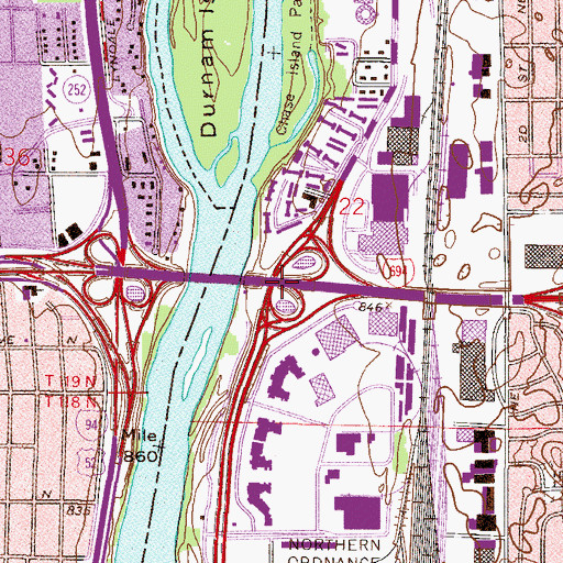 Topographic Map of Interchange 36, MN
