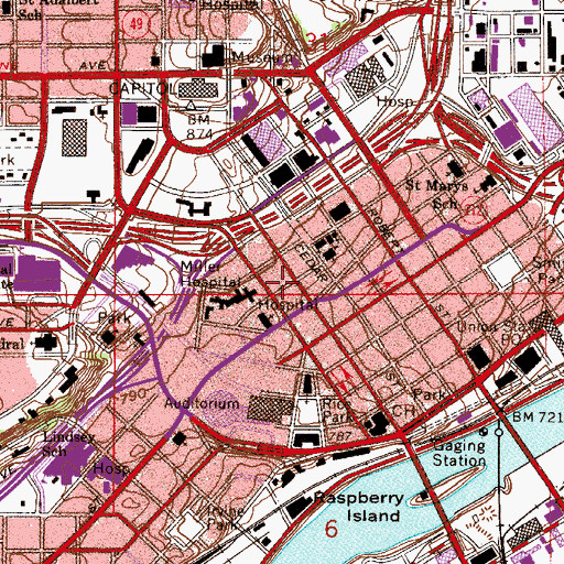 Topographic Map of Minnesota Business Academy Charter School, MN