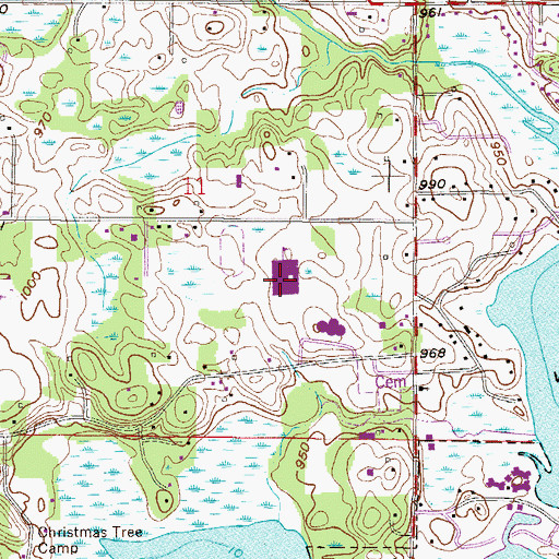 Topographic Map of Mound-Westonka Secondary School, MN