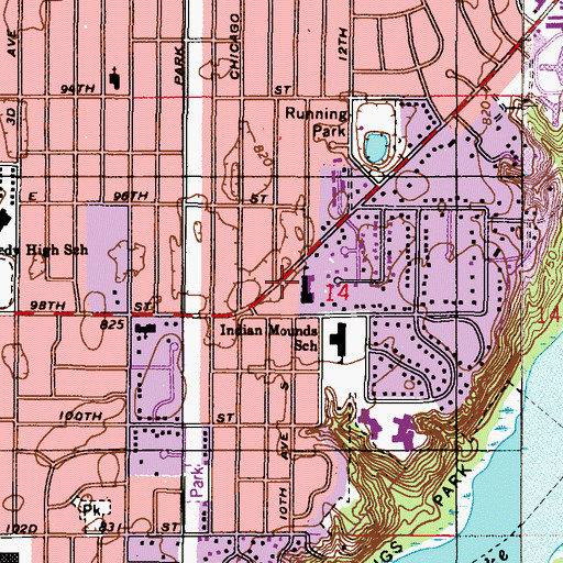 Topographic Map of Mount Hope-Redemption School, MN