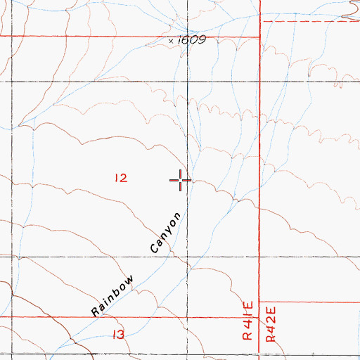 Topographic Map of Rainbow Canyon, CA