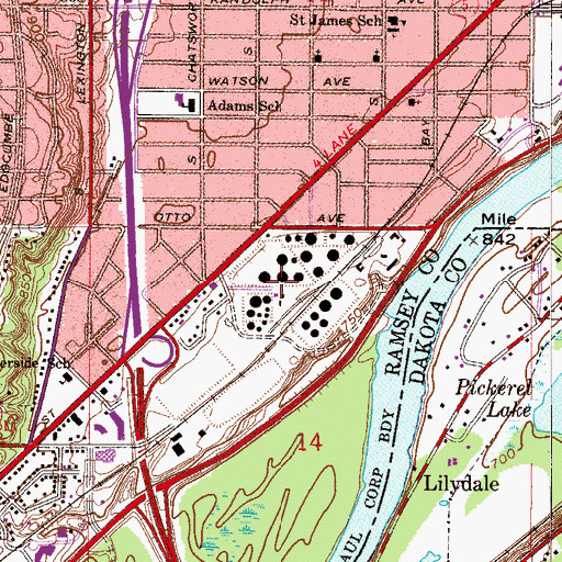 Topographic Map of Nova Classical Academy, MN