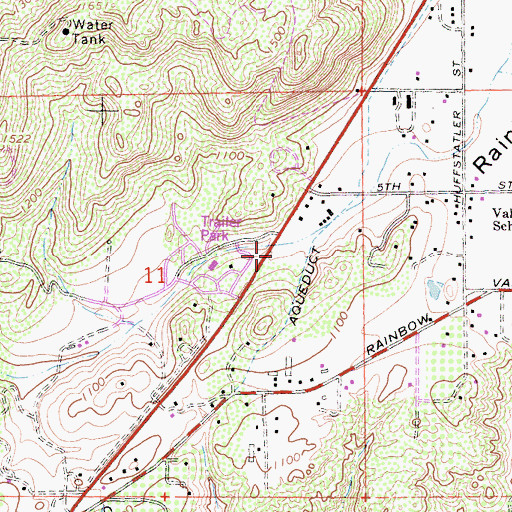 Topographic Map of Rainbow Valley, CA