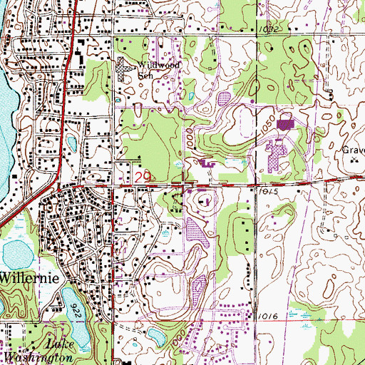 Topographic Map of Saint Andrews School, MN