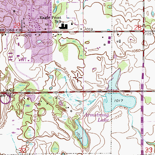 Topographic Map of Skyview Middle School, MN