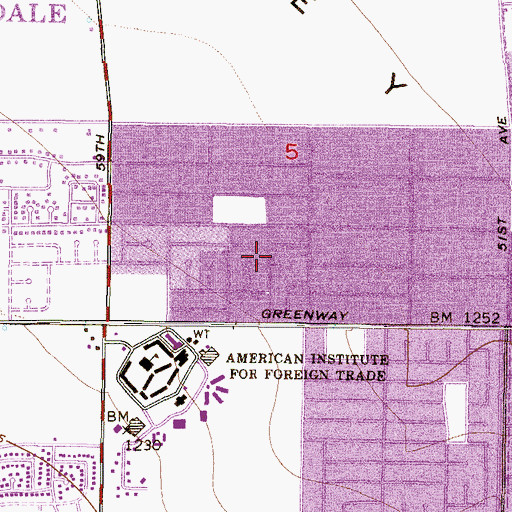 Topographic Map of College Park, AZ