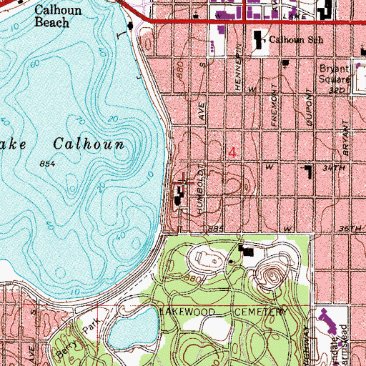 Topographic Map of Solon Junior Academy, MN