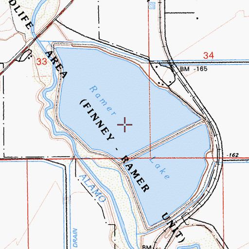 Topographic Map of Ramer Lake, CA