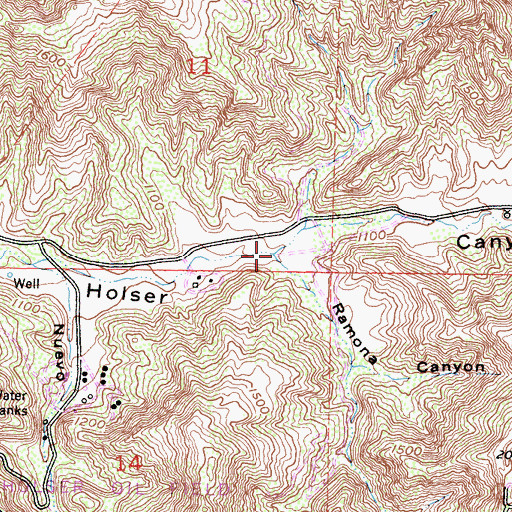 Topographic Map of Ramona Canyon, CA