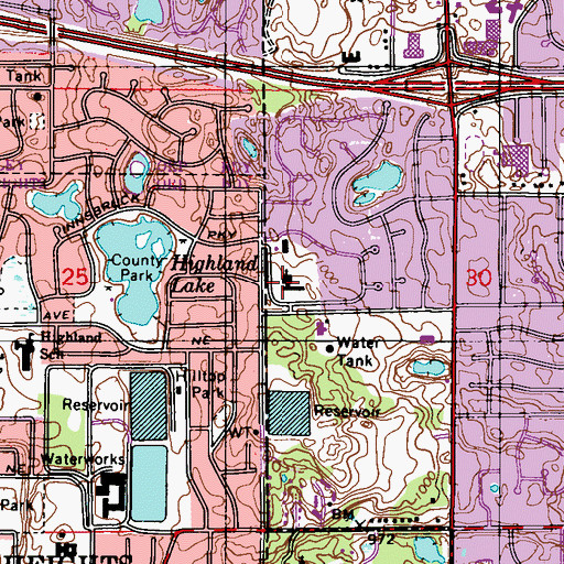 Topographic Map of United Technological Seminary of the Twin Cities, MN