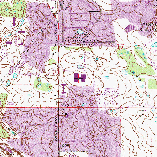Topographic Map of Woodbury Senior High School, MN