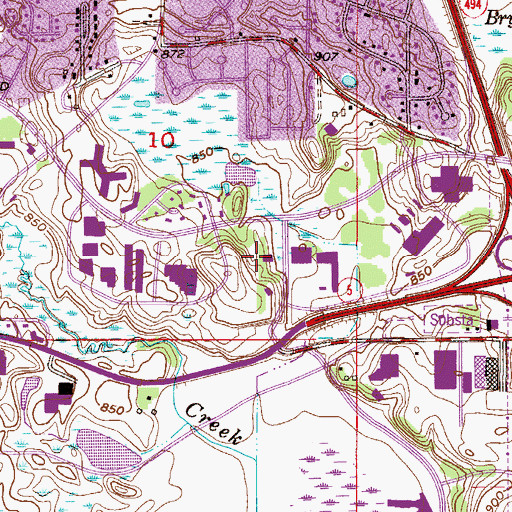 Topographic Map of Prairie View Shopping Center, MN