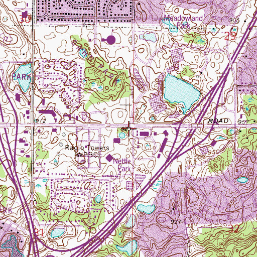Topographic Map of Rahn Cliff Shopping Center, MN