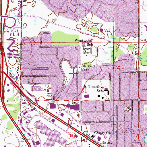 Topographic Map of Rainbow Village Shopping Center, MN