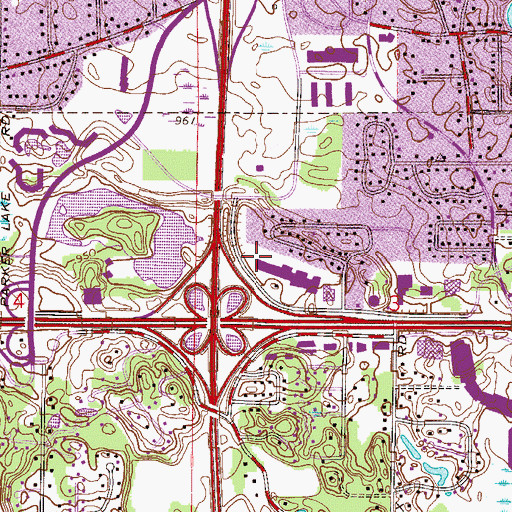 Topographic Map of Ridgedale Festival Shopping Center, MN