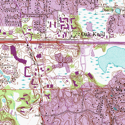Topographic Map of Ridgedale Shopping Center, MN