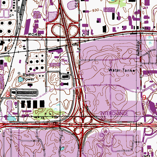 Topographic Map of Schneidermans Plaza Shopping Center, MN