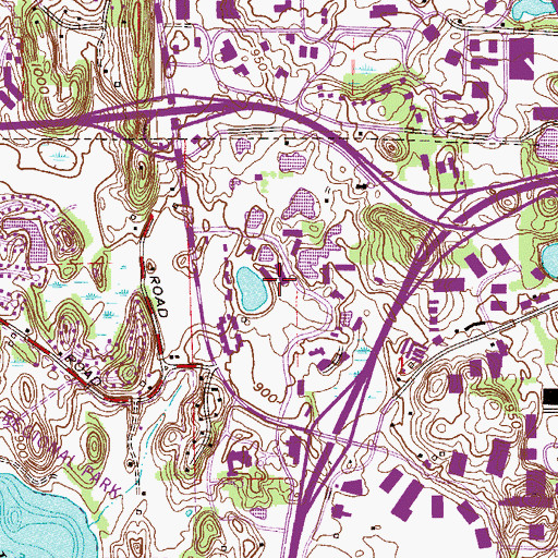 Topographic Map of Shady Oak Center Shopping Center, MN
