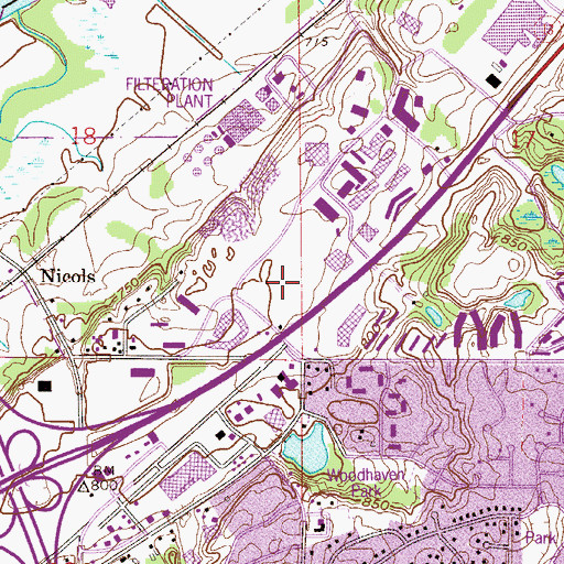 Topographic Map of Silver Bell Shopping Center, MN