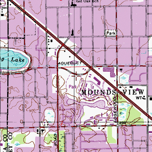 Topographic Map of Silver View Plaza Shopping Center, MN