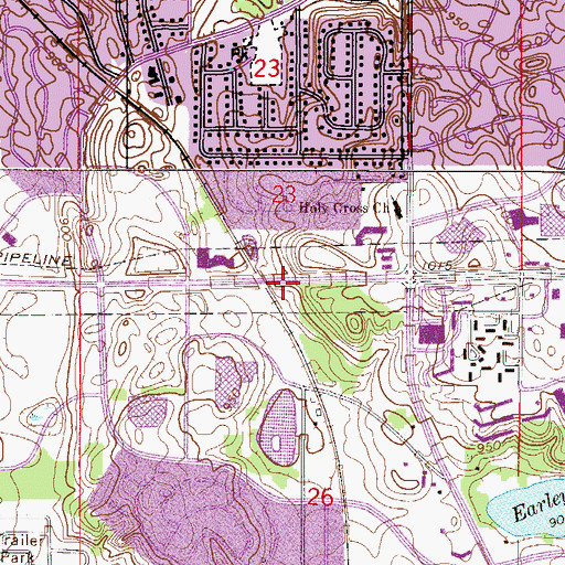Topographic Map of Skyline Plaza Shopping Center, MN