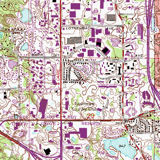 Topographic Map of South Robert Plaza Shopping Center, MN