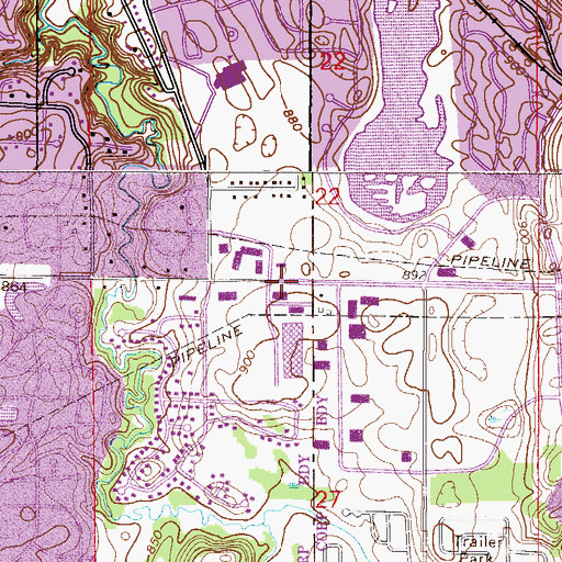 Topographic Map of Southcross Shoppes Shopping Center, MN