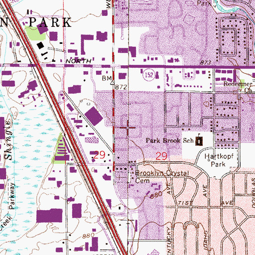 Topographic Map of Starlite Shopping Center, MN