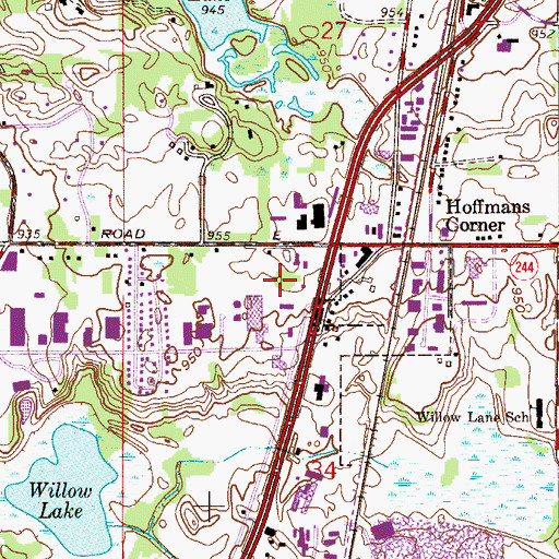 Topographic Map of Vadnais Center Shopping Center, MN