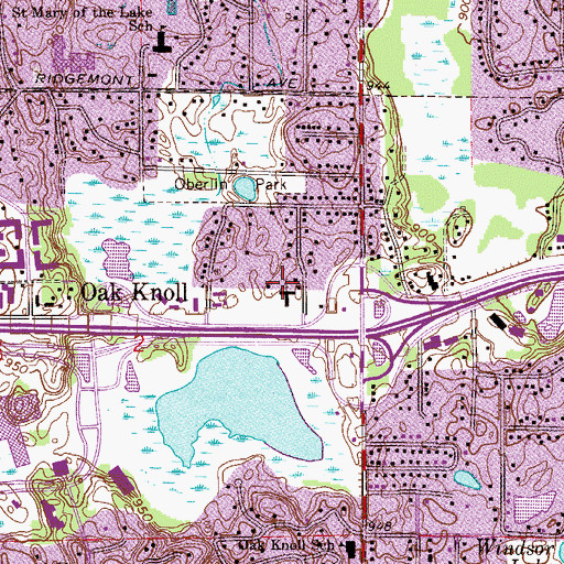 Topographic Map of West Ridge Market Shopping Center, MN