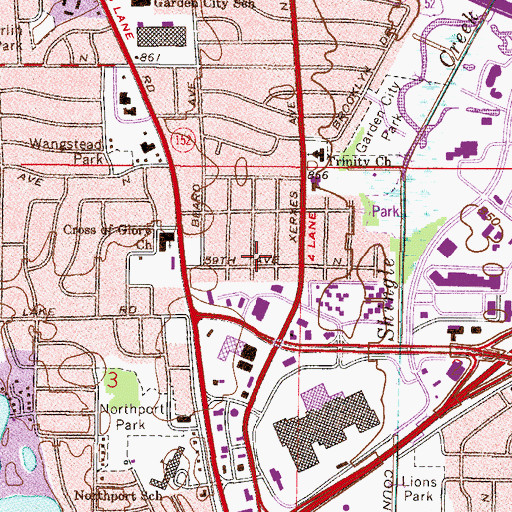 Topographic Map of Westbrook Mall Shopping Center, MN