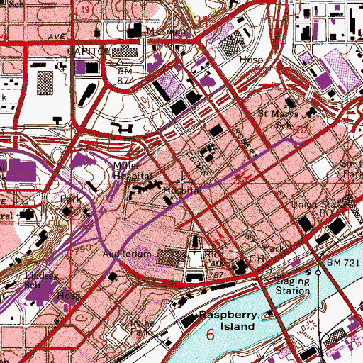 Topographic Map of World Trade Center, MN