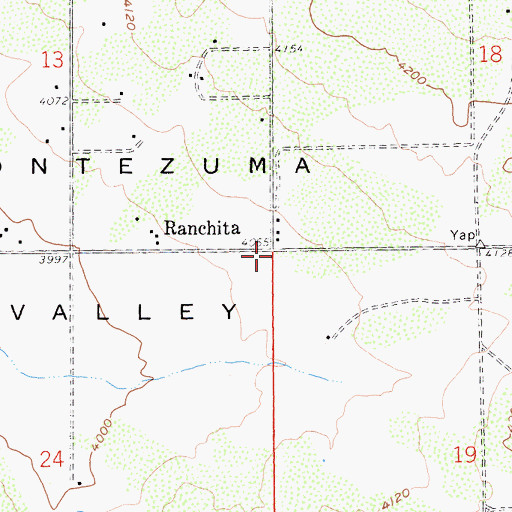 Topographic Map of Ranchita, CA