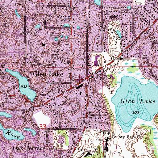 Topographic Map of Minnetonka Post Office, MN