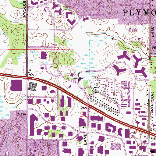 Topographic Map of Plymouth Post Office, MN
