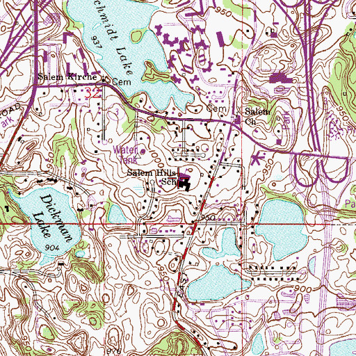 Topographic Map of Atheneum Elementary School, MN