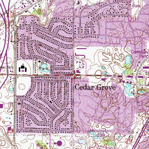 Topographic Map of Becks Montessori School, MN