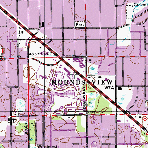 Topographic Map of Calvin Academy, MN