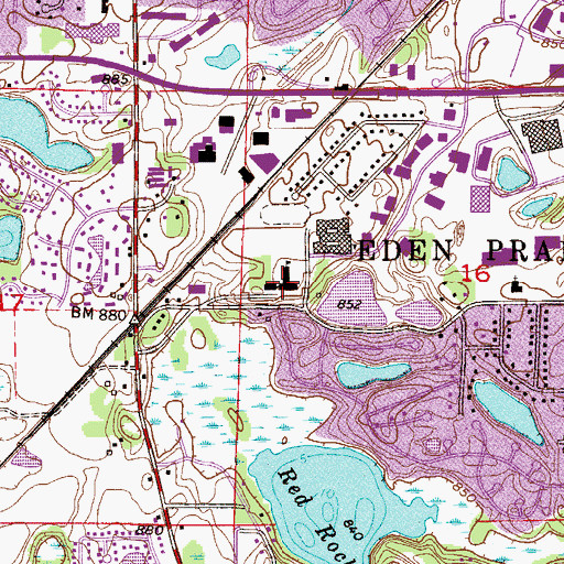 Topographic Map of Central Middle School Alternative School, MN