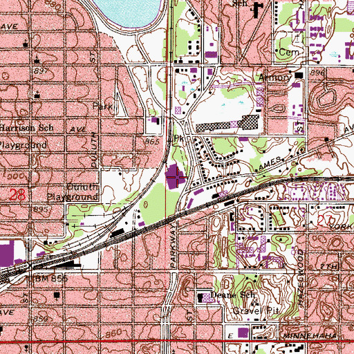 Topographic Map of Community Kindergarten, MN