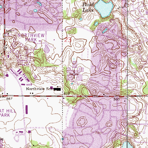 Topographic Map of Egan Senior High School, MN