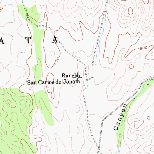 Topographic Map of Rancho San Carlos de Jonata, CA