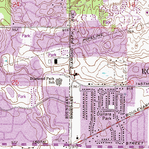 Topographic Map of First Baptist Schools, MN