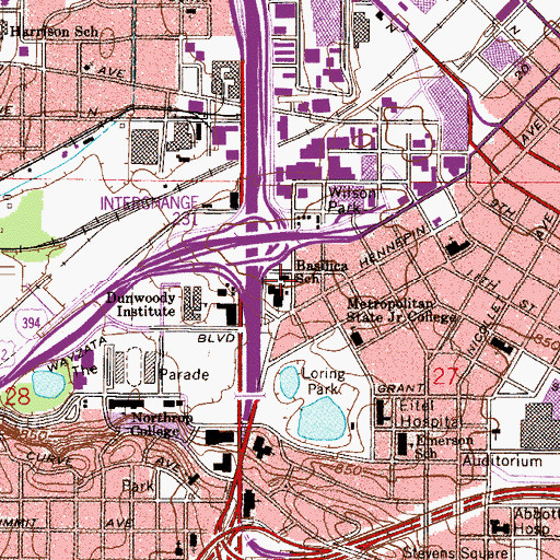 Topographic Map of Fraser Academy, MN