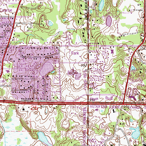 Topographic Map of Henry Sibley Senior High School, MN