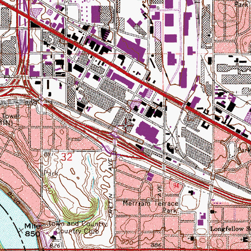 Topographic Map of High School for the Recording Arts, MN