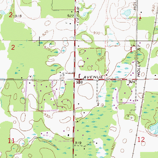 Topographic Map of Immaculate Heart of Mary Academy, MN