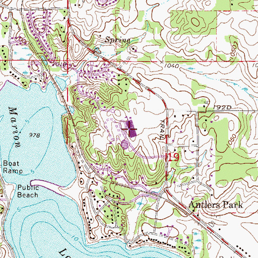 Topographic Map of Kenwood Trail Junior High School, MN